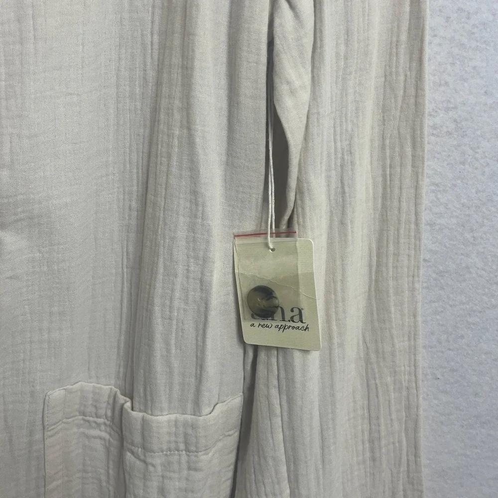 a.n.a A New Approach Cream Lightweight Blazer Jacket L - Picture 11 of 12